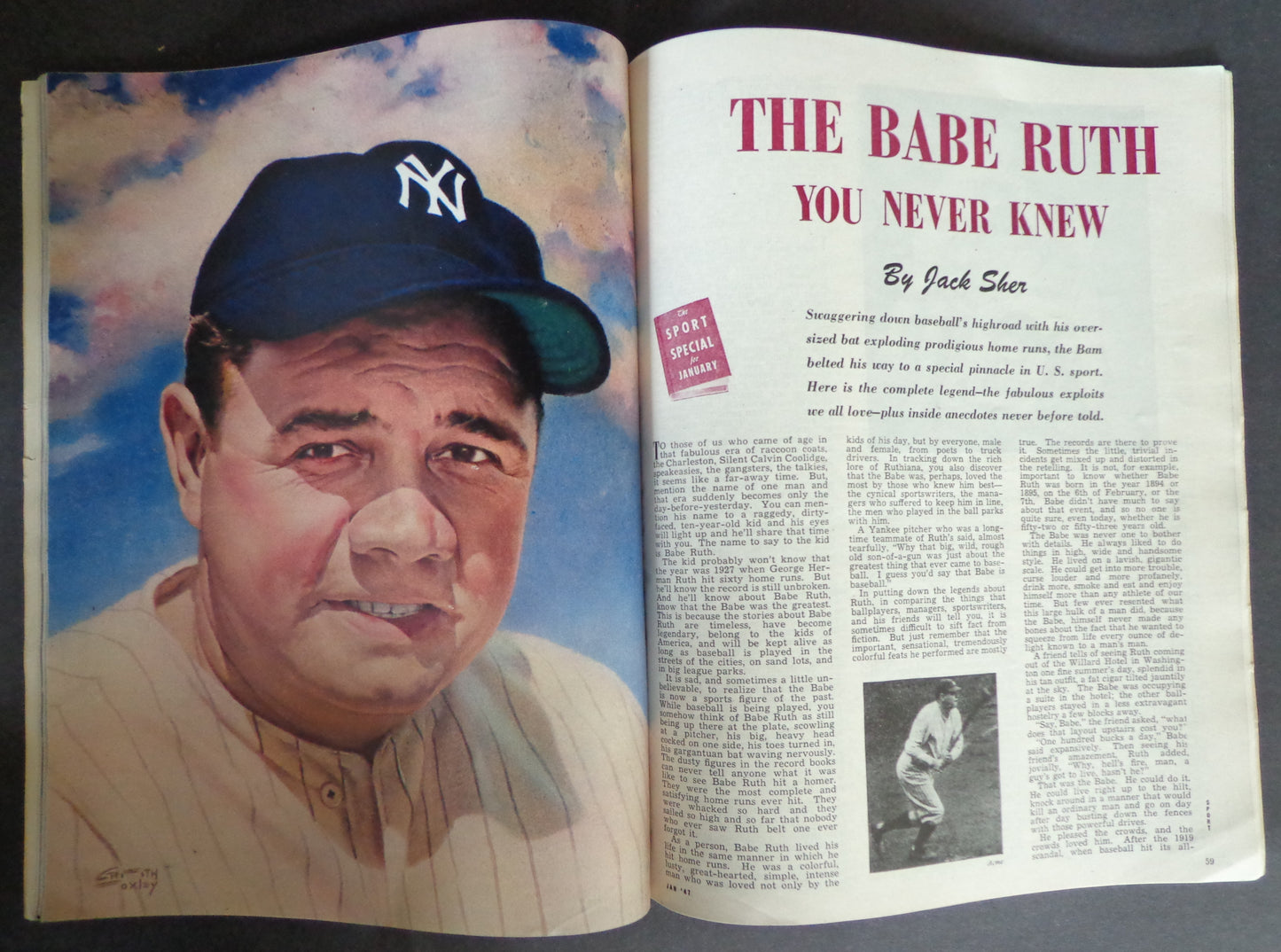 January 1947 SPORT Magazine NO LABEL Andy Phillip HOF "The Whizzer" 188422