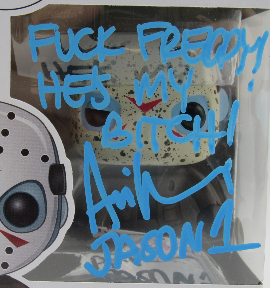 Ari Lehman Signed/Insc Funko Pop! #01 "Friday the 13th" Signed Blue JSA 190720