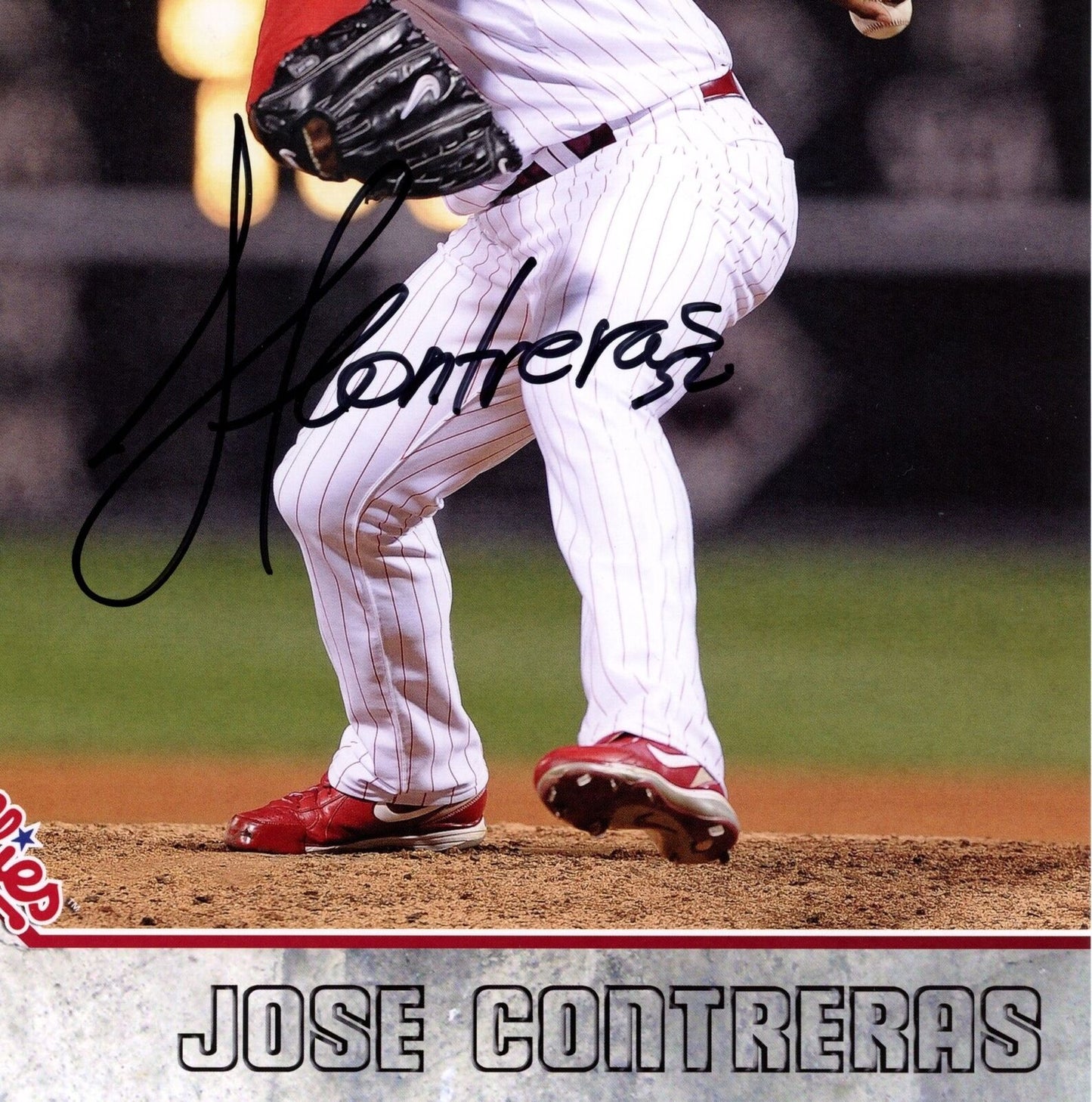 Jose Contreras Autographed 2010 8x10 Phillies Phan Photo