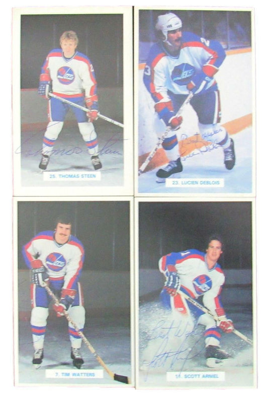 Lot of 4 Winnipeg Jets Signed Team Issued Photos incl. Steen, Arniel, 150136