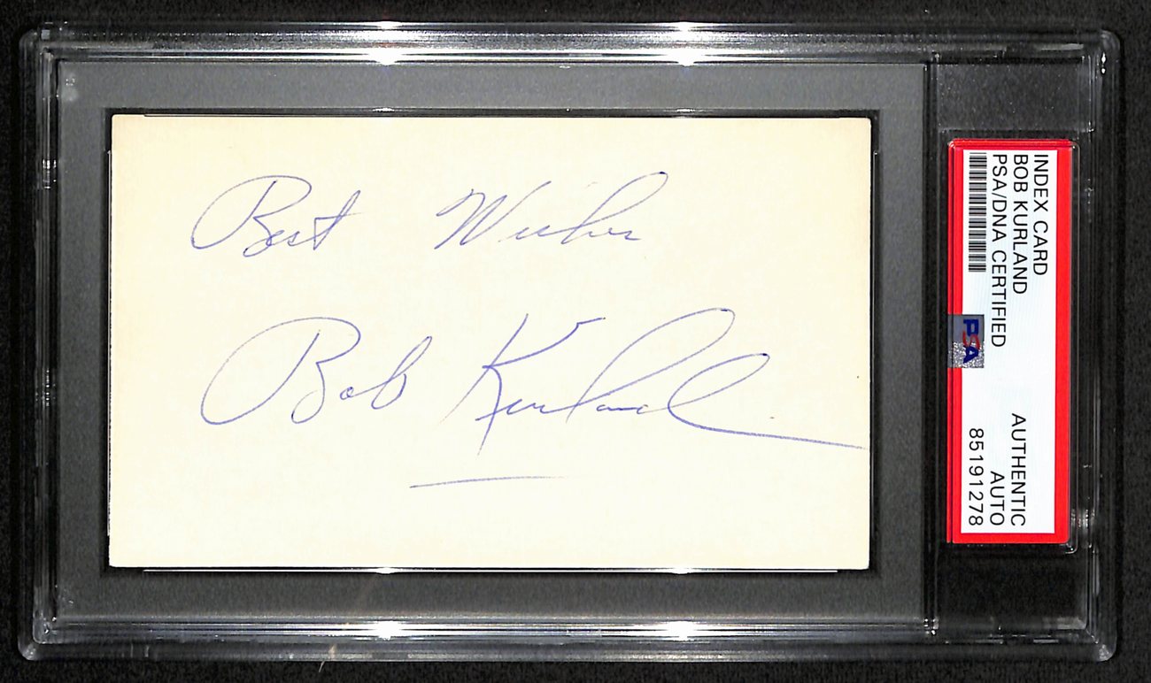 Bob Kurland HOF Signed/Auto 3x5 Index Card Oklahoma A&M Aggies PSA/DNA 188554