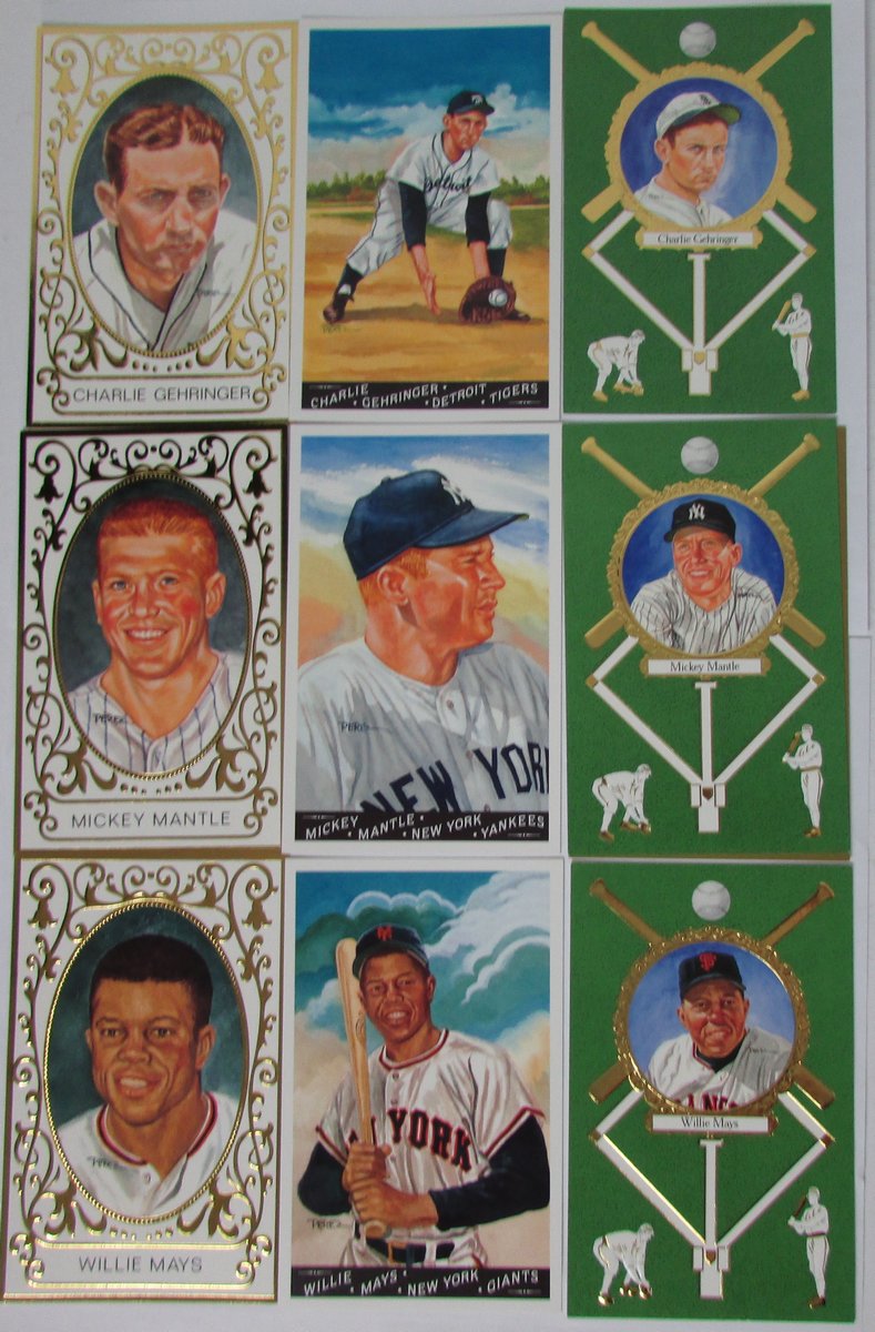 Perez-Steele Master Works Series Baseball HOF Limited Edit Postcards Mantle Mays