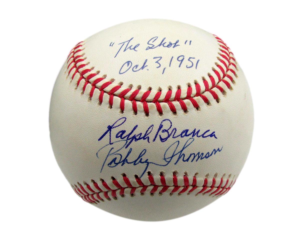 Ralph Branca/Bobby Thomson Dual-Signed/Inscribed ONL Baseball JSA 190017
