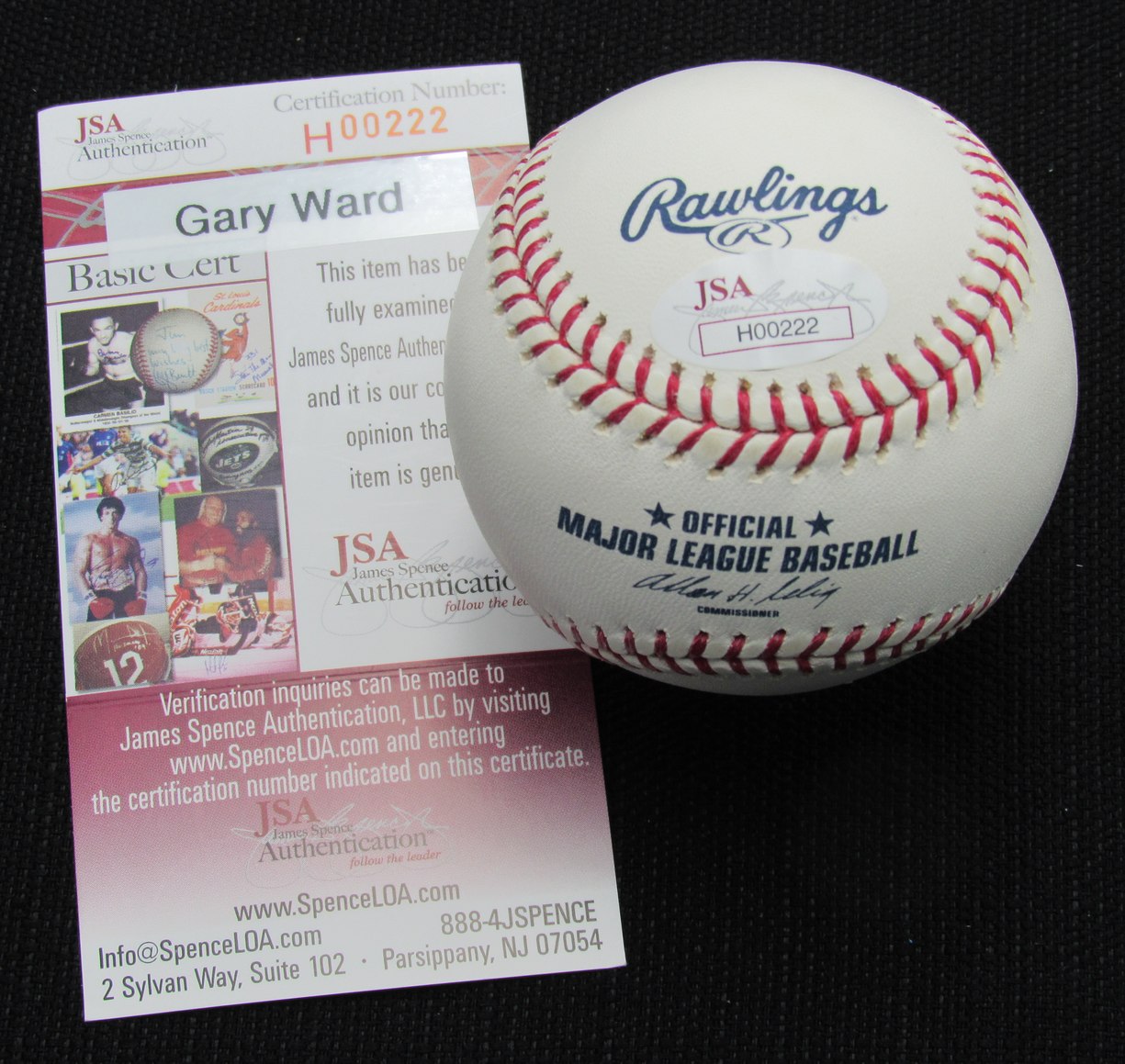 Gary Ward Signed/Auto Yankees 100th OML Baseball JSA Inscr 186873