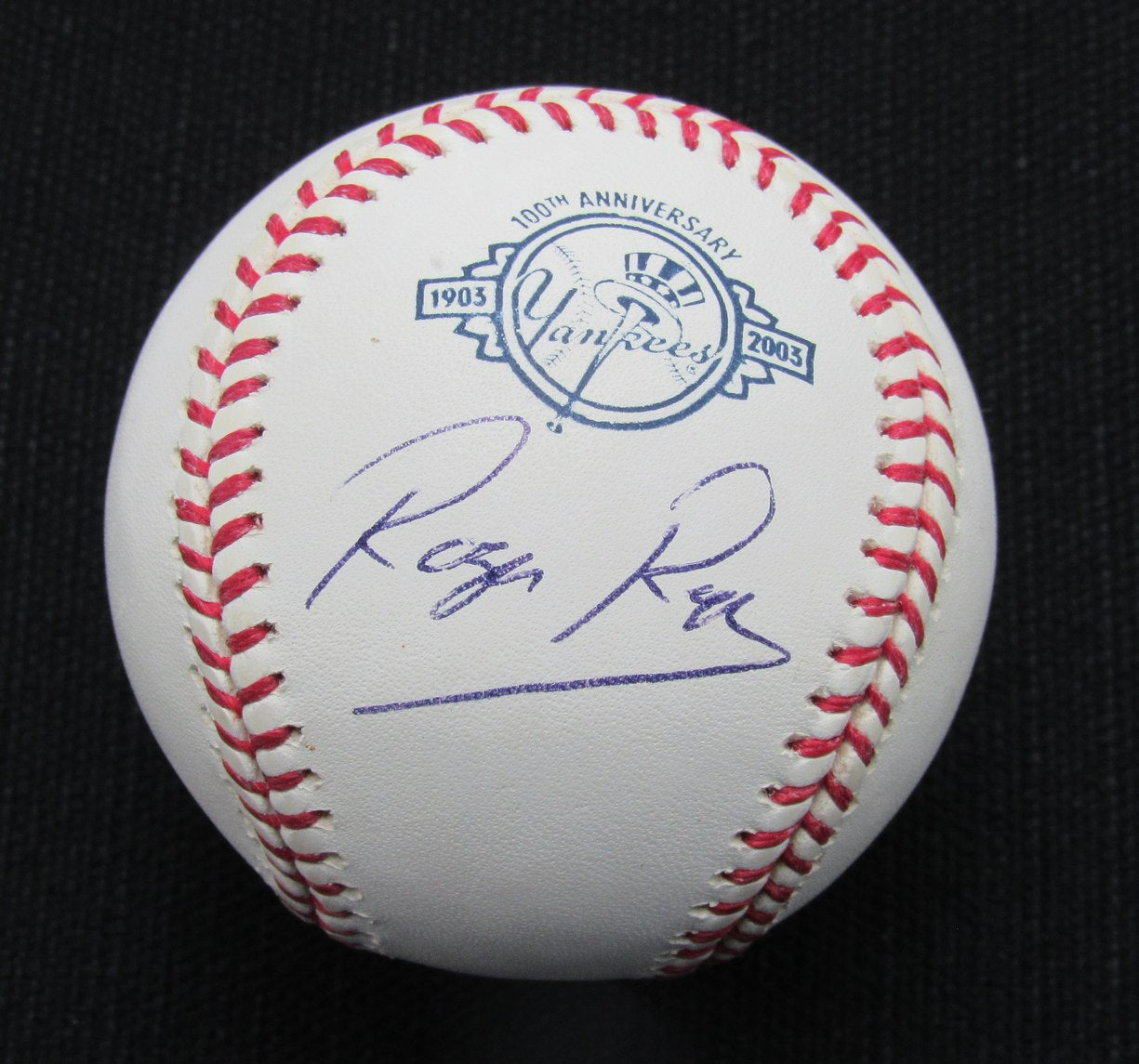 Roger Repoz Signed/Auto Yankees 100th OML Baseball JSA 186967
