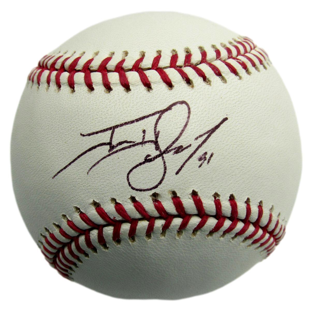 Jonny Gomes Autographed OML Baseball Tampa Bay Rays JSA
