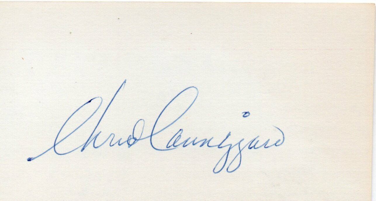 Lot of Five Chris Cannizaro (d.2016) Padres/Mets Signed 3x5 Index Cards 145583