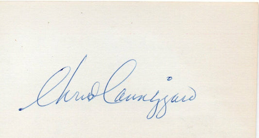 Lot of Five Chris Cannizaro (d.2016) Padres/Mets Signed 3x5 Index Cards 145583