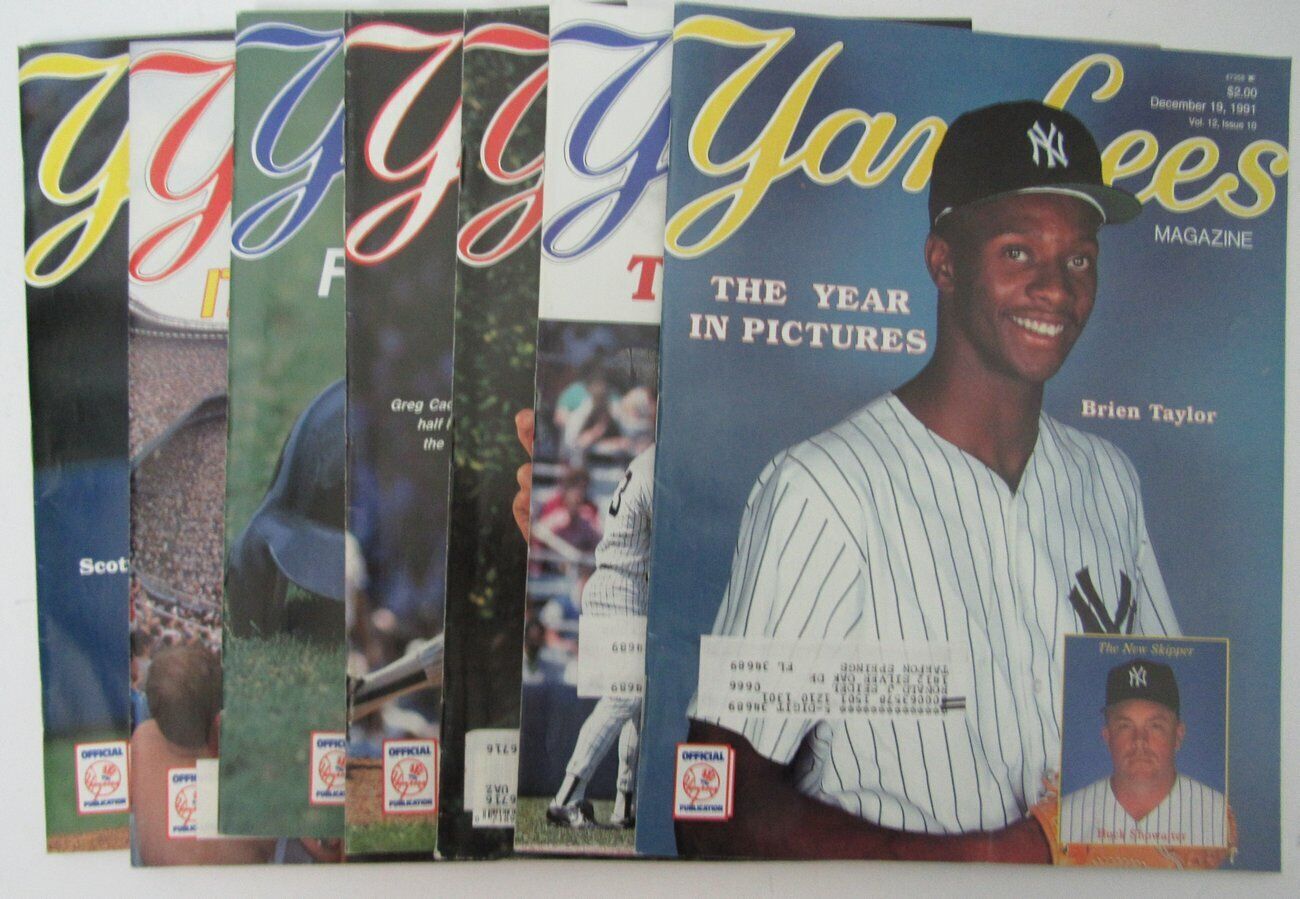 Lot of 6 1991 New York Yankees Magazines Brien Taylor 153177