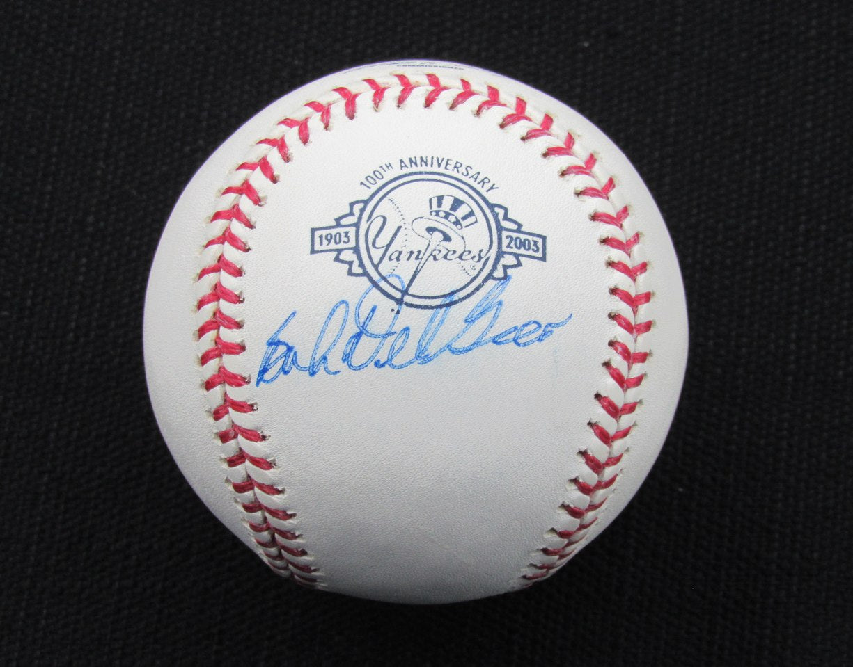 Bobby Del Greco Signed/Auto Yankees 100th OML Baseball JSA 186651