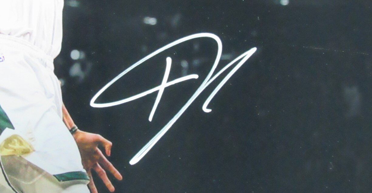 Giannis Antetokounmpo Autographed 16x20 Photo Bucks Framed Beckett 176545