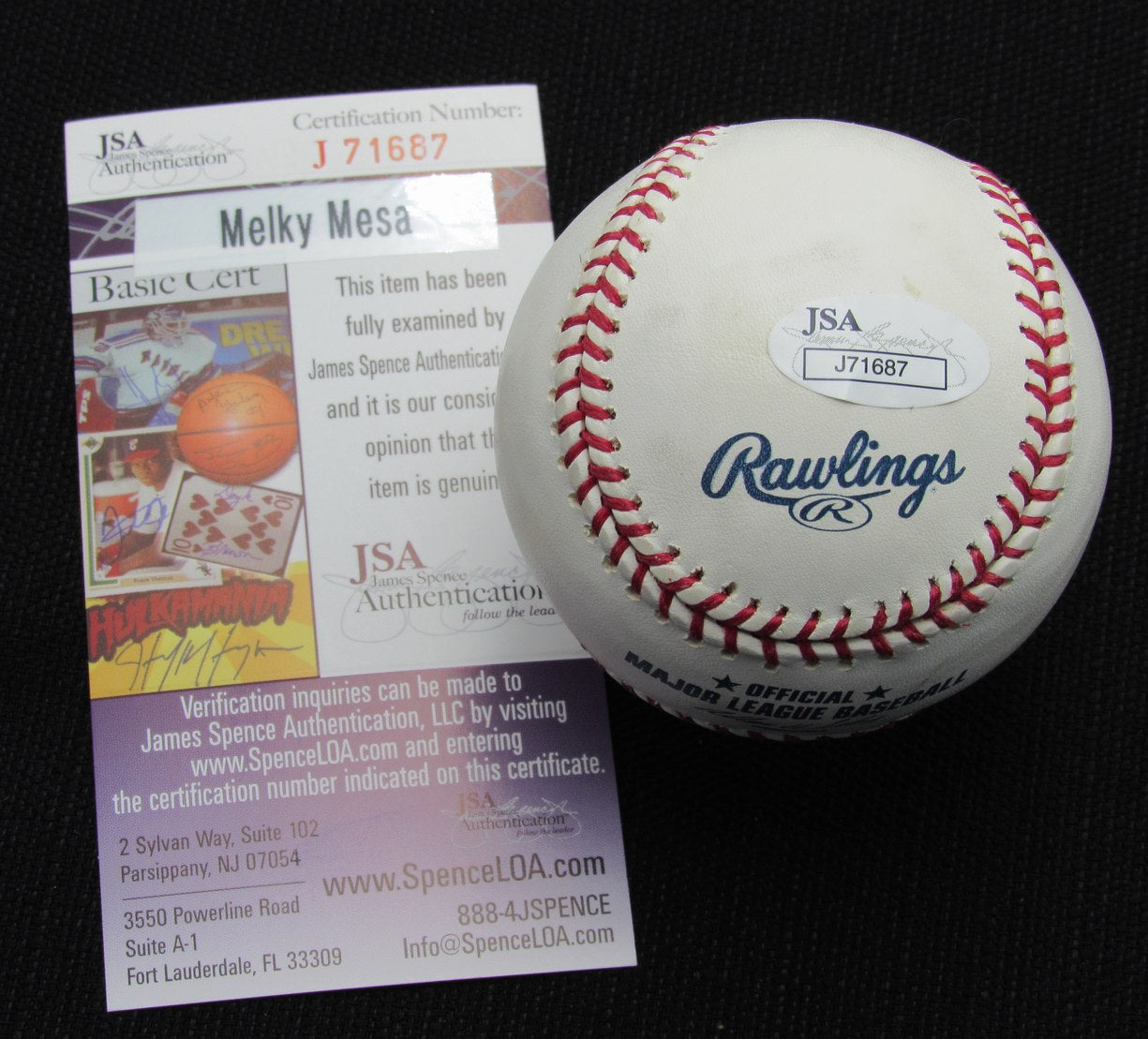 Melky Mesa Signed/Auto Yankees 100th OML Baseball JSA 186852