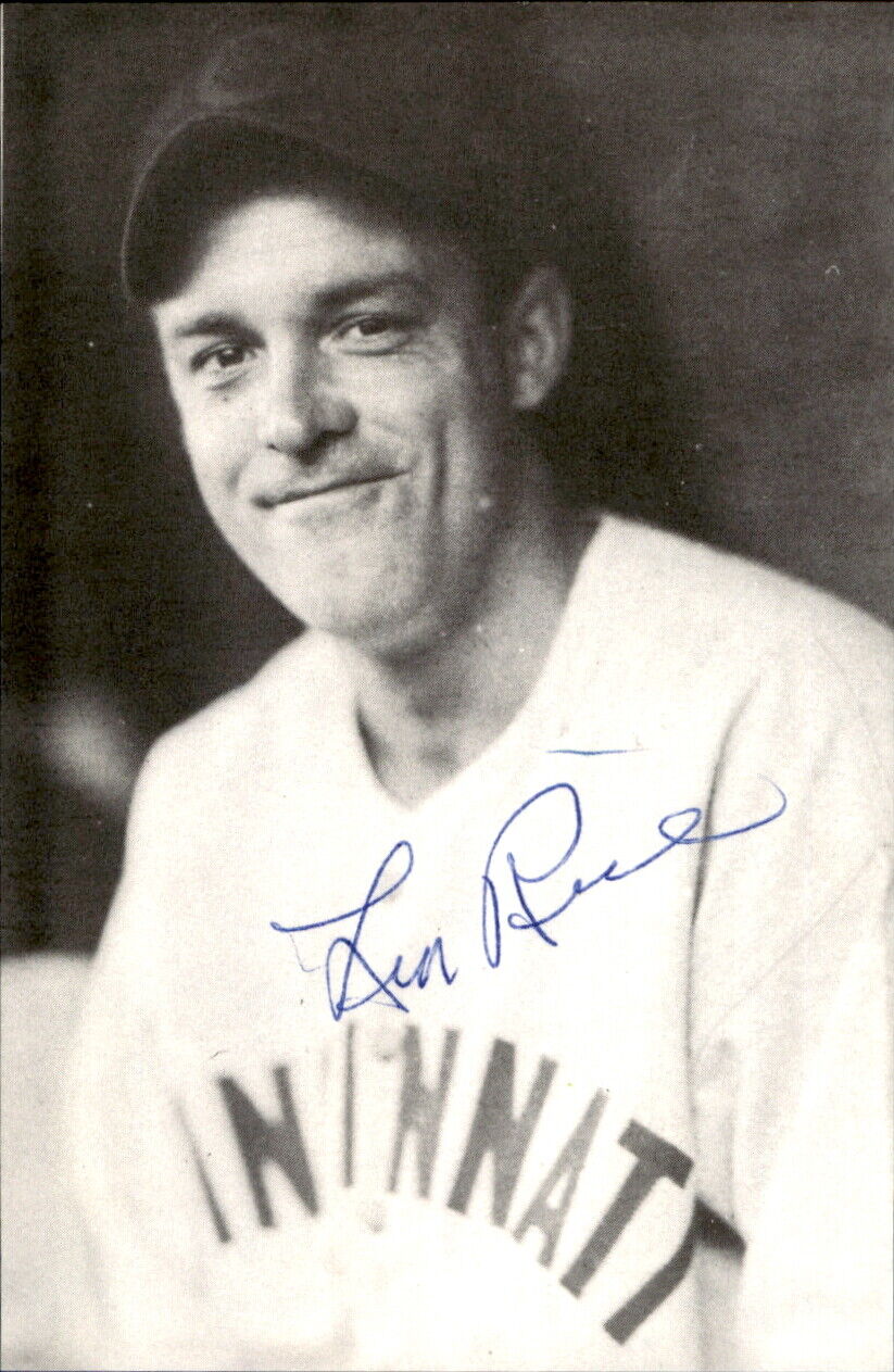 Len Rice Reds d. 1992 Signed/Autographed 3x5 Photo 178746