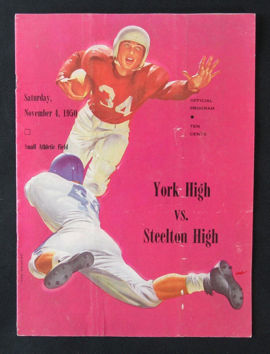 1950 York High vs. Steelton High School Football Game Program 11/04