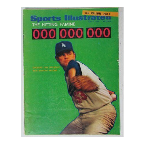 Don Drysdale LA Dodgers 1968 Sports Illustrated 6/17/68 146490