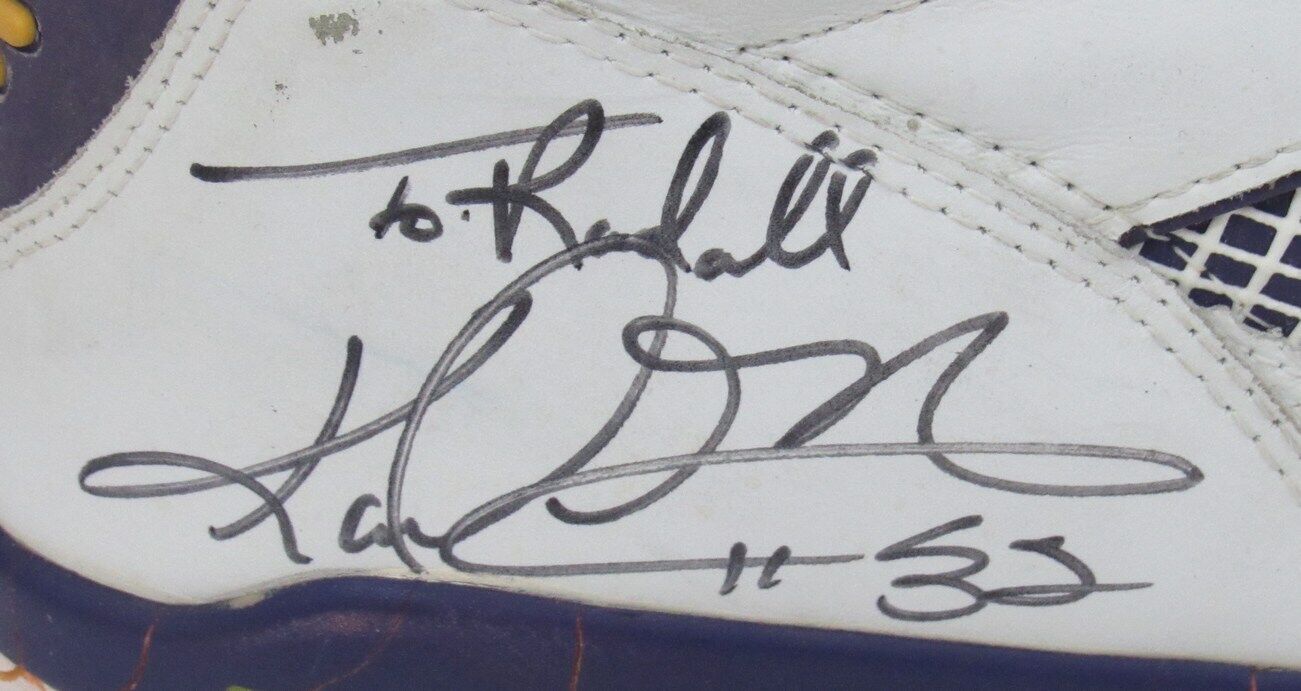 1990 Karl Malone Utah Jazz Signed Game Worn Sneakers Shoes LA Gear RARE 154711