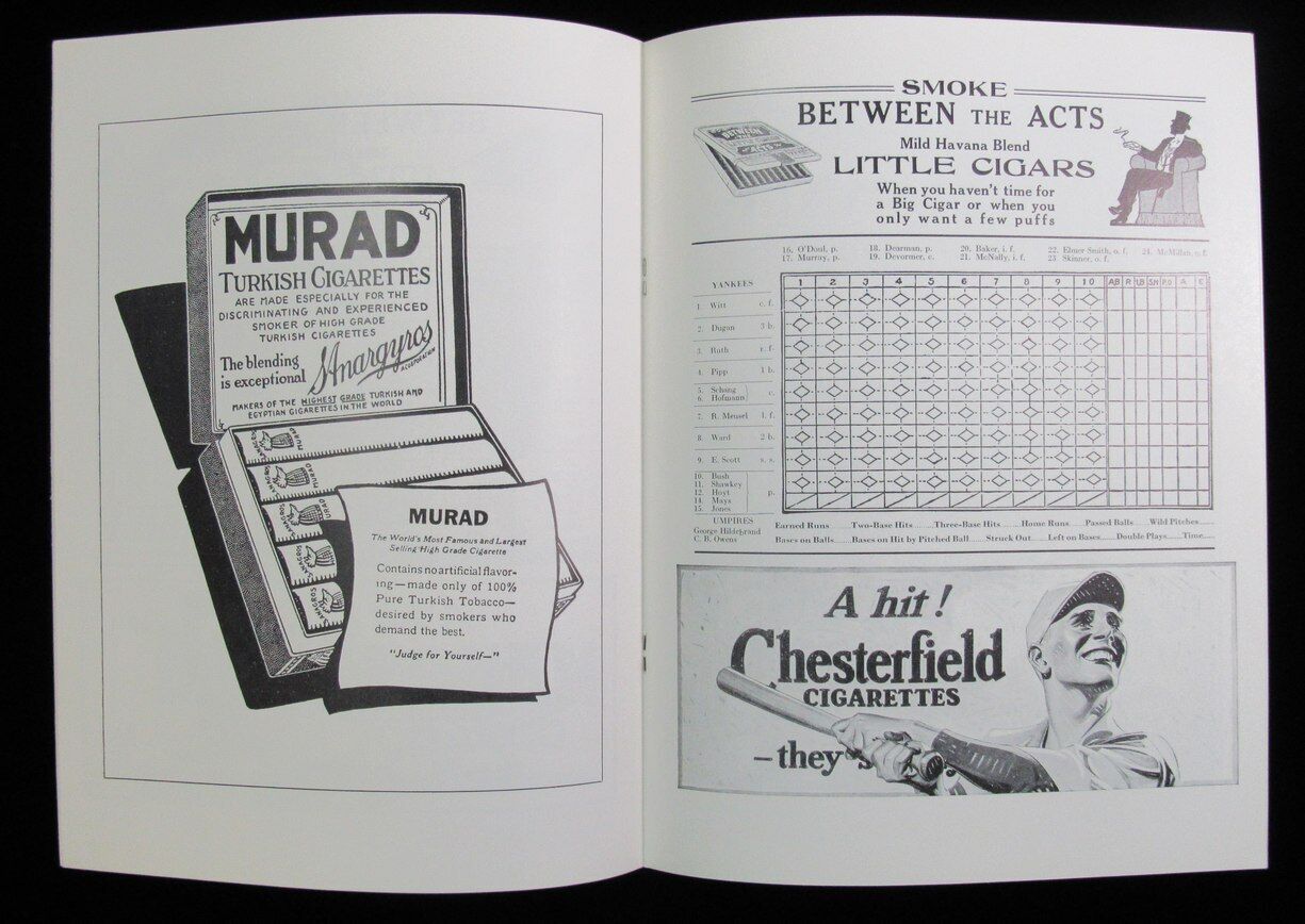 1922 World Series Official Score Card NY Giants vs. NY Yankees Opie Reproduction