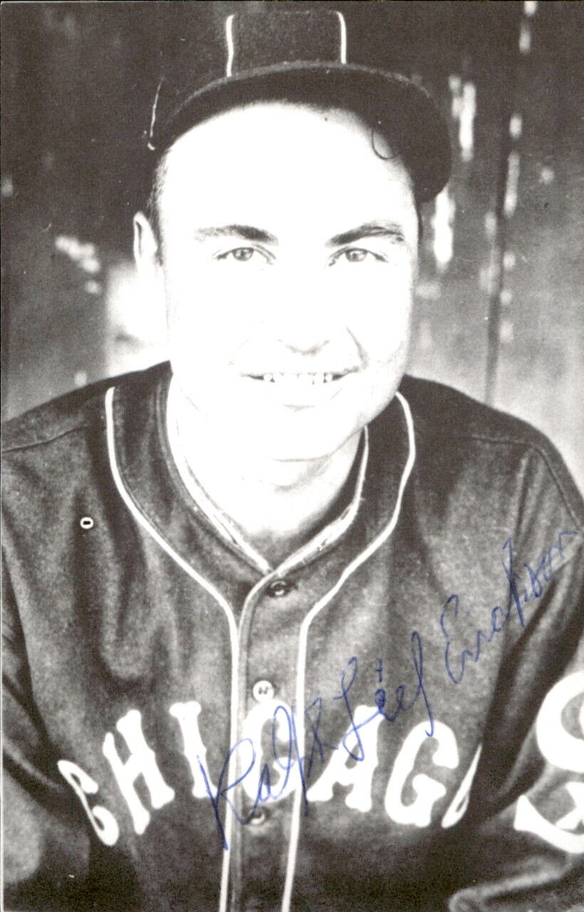 Ralph Erickson White Sox d. 2002 Signed/Auto 3x5 Photo 178214