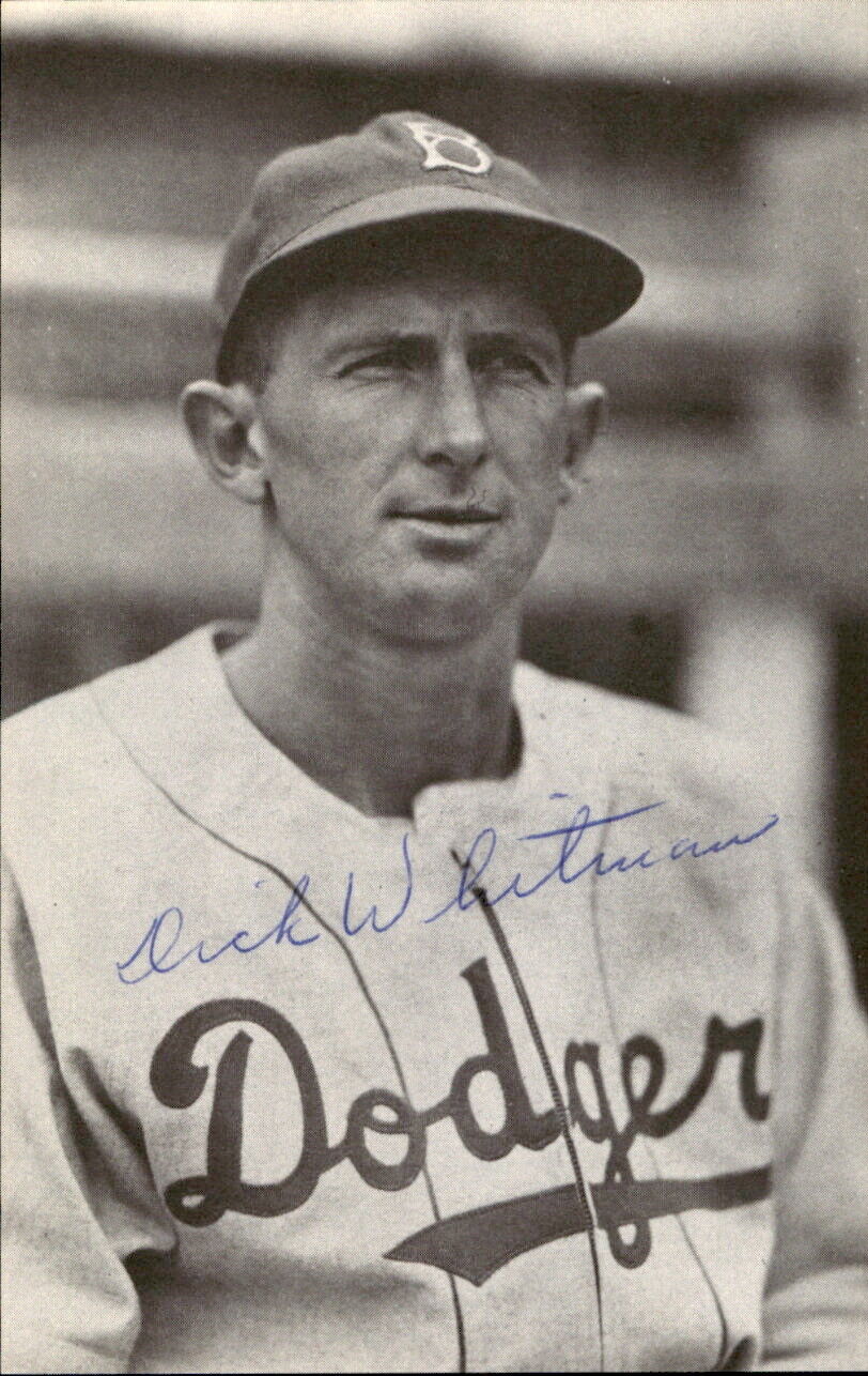 Dick Whitman Dodgers d. 2003 Signed/Autographed 3x5 Photo 179327