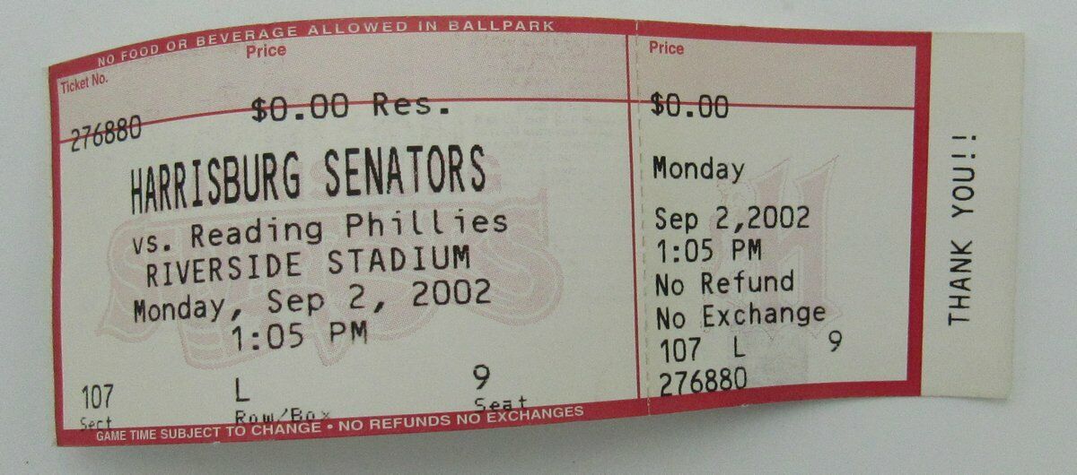 2002 Harrisburg Senators AA Minor League Team Signed by 23 OML Baseball 148888