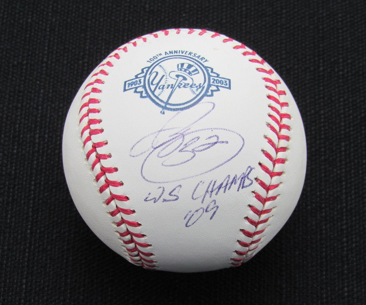 Brian Bruney Signed/Auto Yankees 100th OML Baseball JSA Inscr 186748