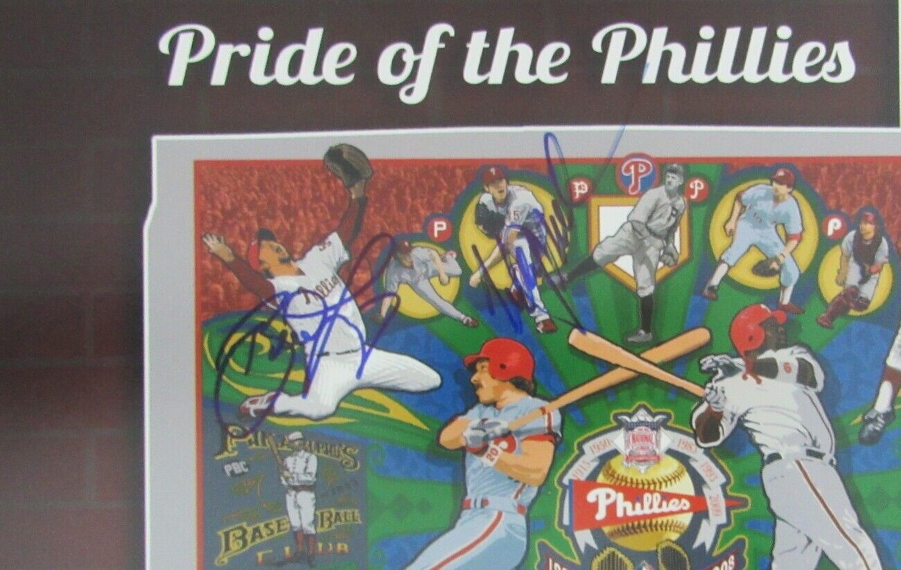 2015 Phillies Mural 11x14 Multi-Signed SGA CBP HAMELS +++ by 6 Players 151742
