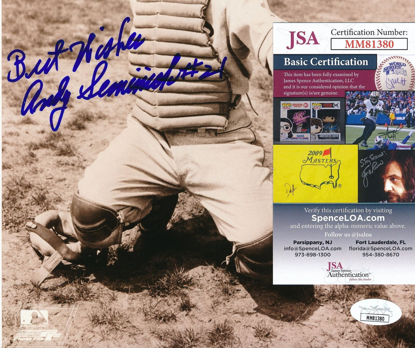 Andy Seminick Philadelphia Phillies Signed/Autographed 8x10 Photo JSA 158489