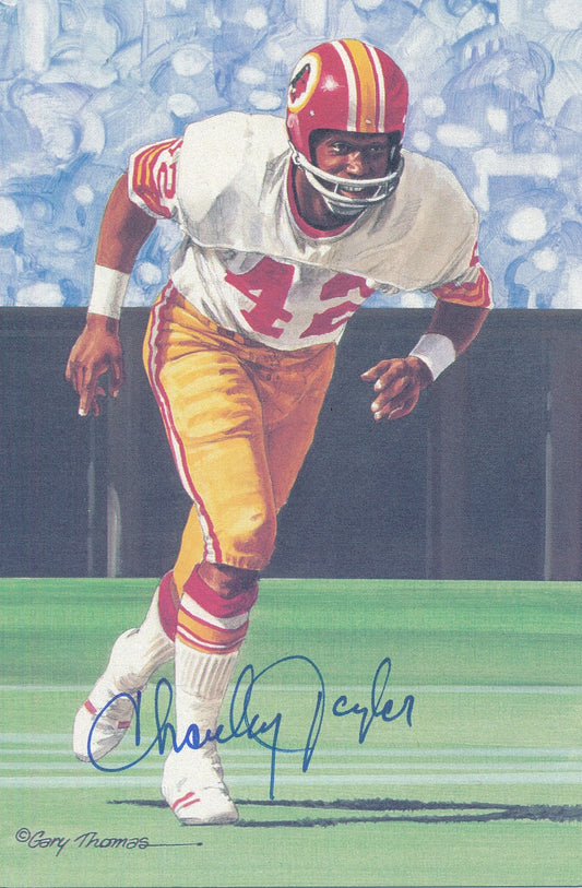 Charley Taylor Redskins Signed 1990 GLAC/Goal Line Art Postcard PSA/DNA 186328