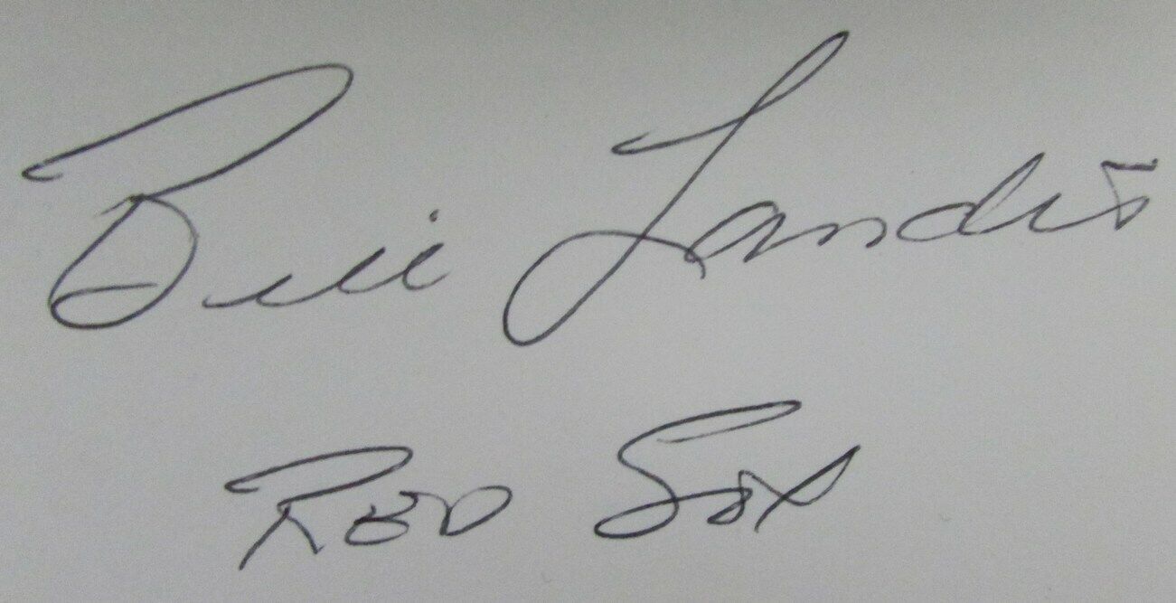 Bill Landis 1967 Boston Red Sox Signed 3x5 Index Card with 5x7 Photo 158532