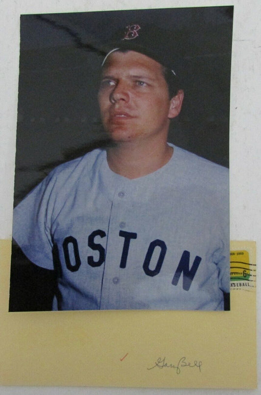 Gary Bell 1967 Boston Red Sox Signed Envelope  with 5x7  Color Photo 158516