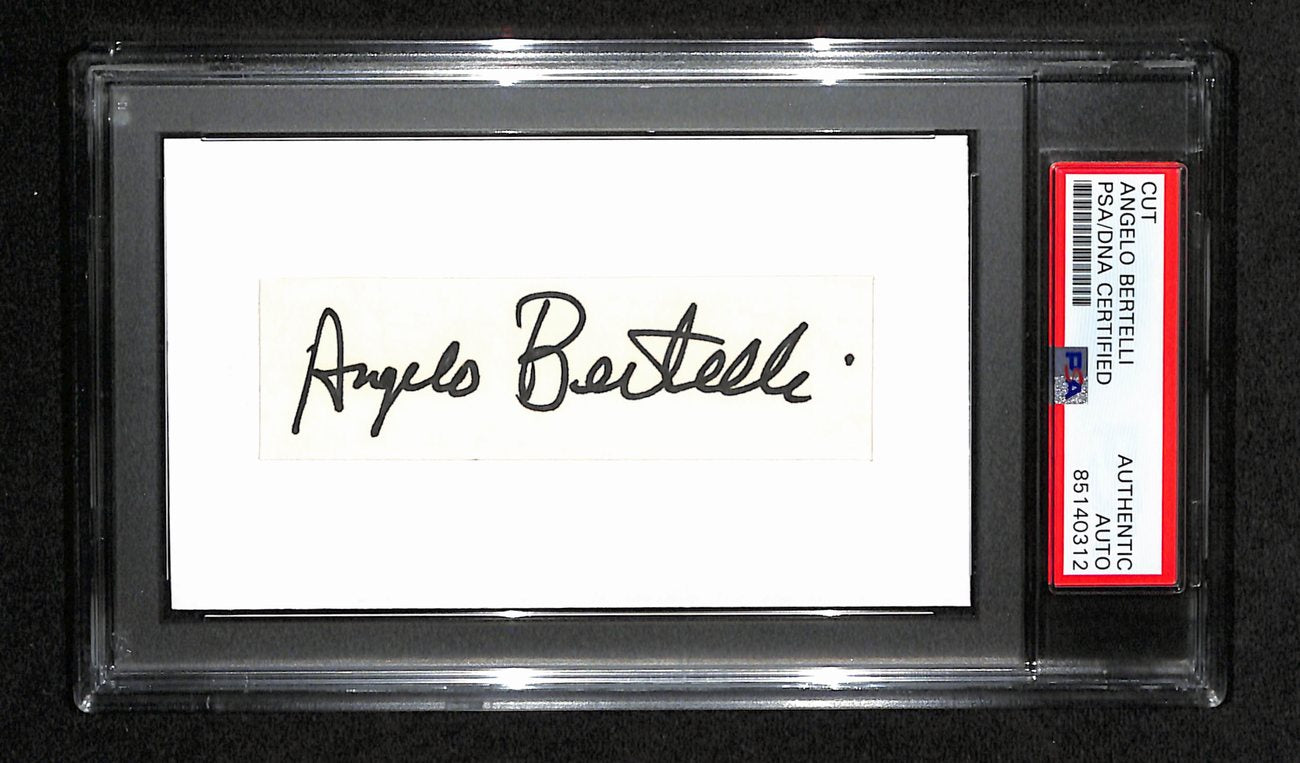 Angelo Bertelli  Autographed Cut 3x5 Index Card PSA/DNA 186534
