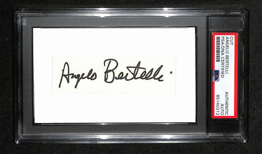 Angelo Bertelli  Autographed Cut 3x5 Index Card PSA/DNA 186534