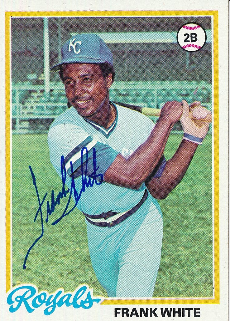 Frank White Autographed 1978 TOPPS Card #248 Kansas City Royals 183018