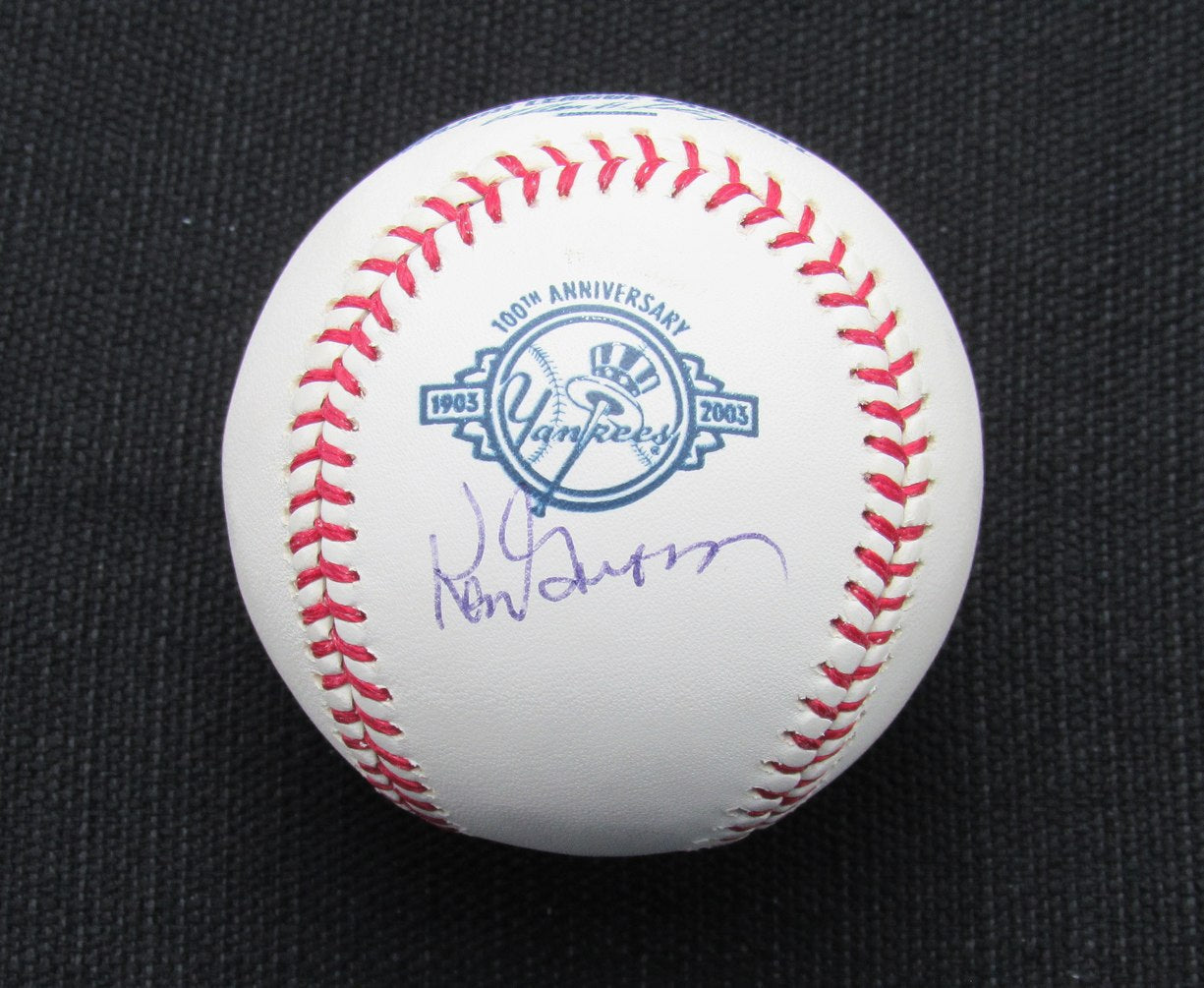 Ken Griffey Sr. Signed/Auto Yankees 100th OML Baseball JSA 186734