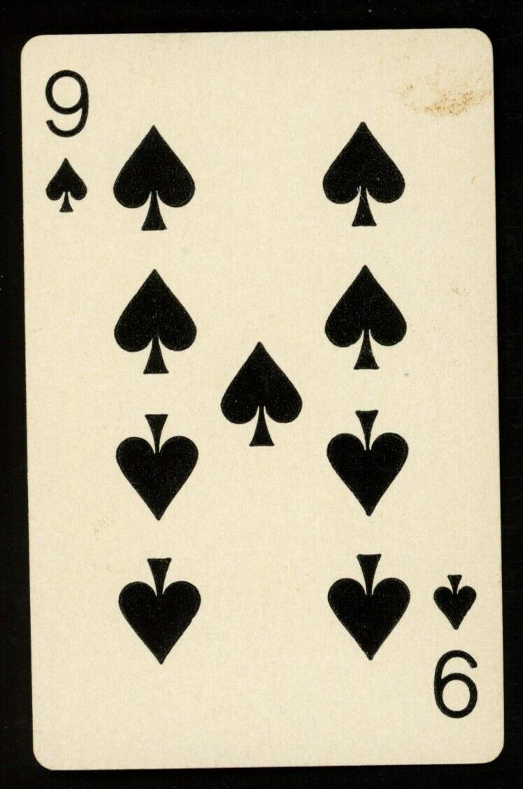 Brown Bigelow 1953 LOU GEHRIG YANKEES HOF Playing Card 9 of Spades
