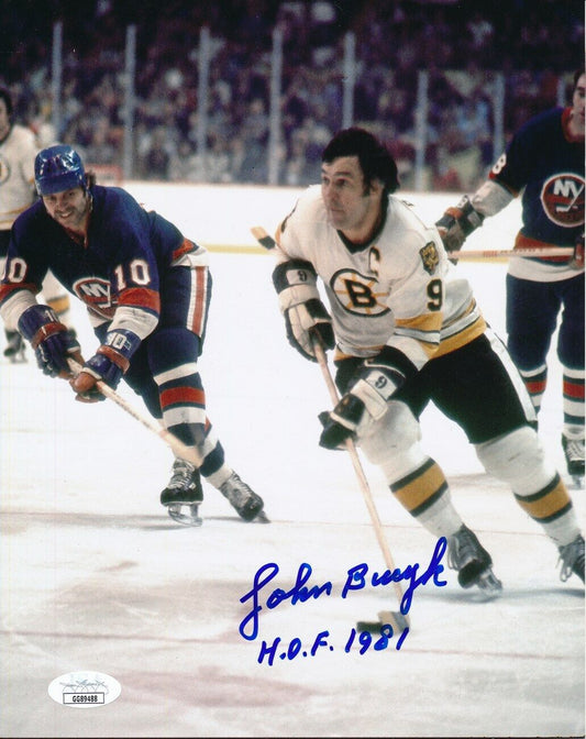 Johnny Bucyk Boston Bruins Signed/Autographed 8x10 Photo JSA 149833