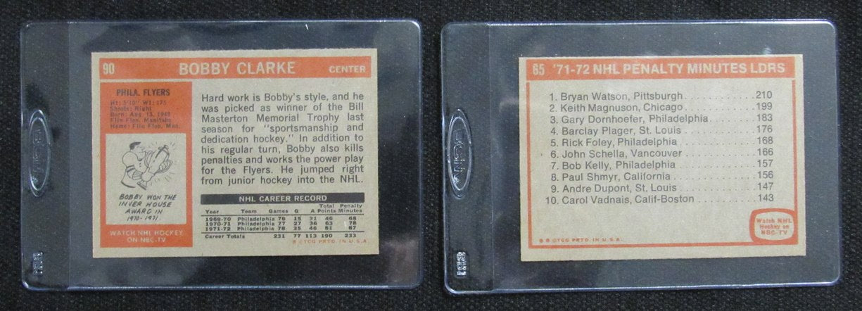 1972-73 Topps Hockey Philadelphia Flyers Complete Team Set (10/10) Cards 189200