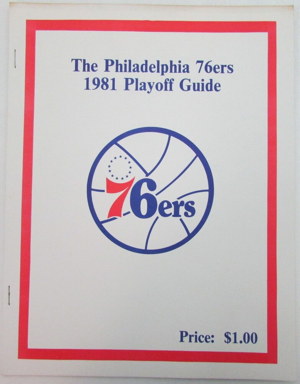1981 Philadelphia 76ers NBA Playoff Media Guide Press Dr. J 157007
