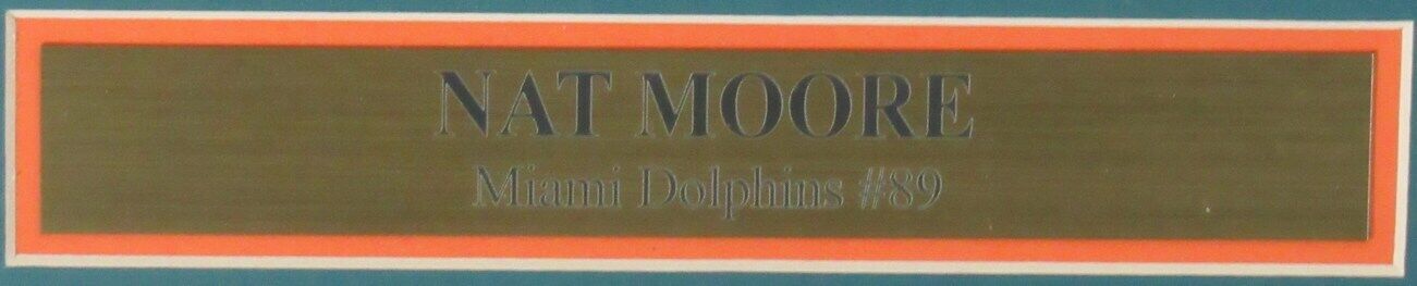 Nat Moore Miami Dolphins Signed/Autographed 8x10 Photo Framed JSA 161337