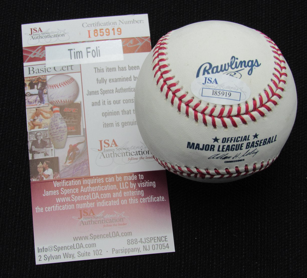 Tim Foli Signed/Auto Yankees 100th OML Baseball JSA Inscr 186633