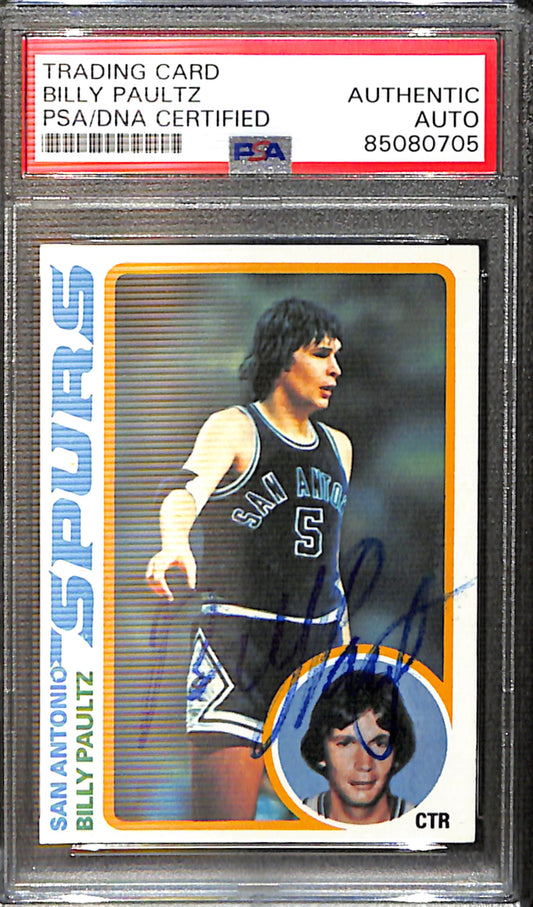 Billy Paultz Signed/Auto 1978 Topps Card #91 San Antonio Spurs PSA/DNA 185401