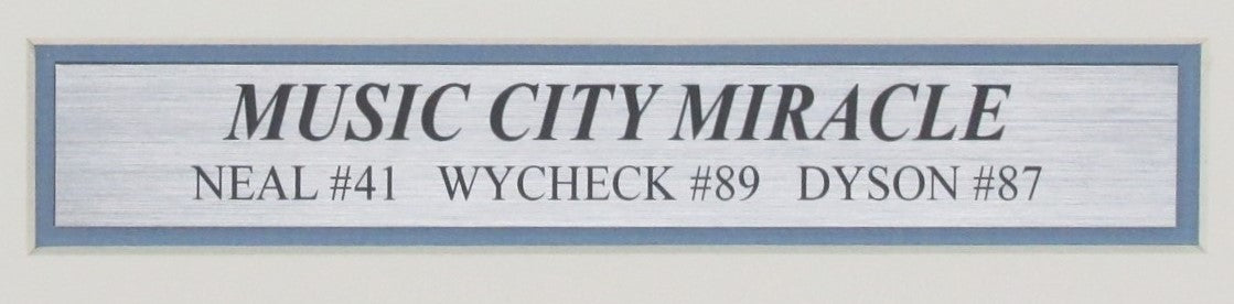 Music City Miracle Signed Dyson/Neal/Wycheck Eagles 8x10 Photo Framed JSA 188515