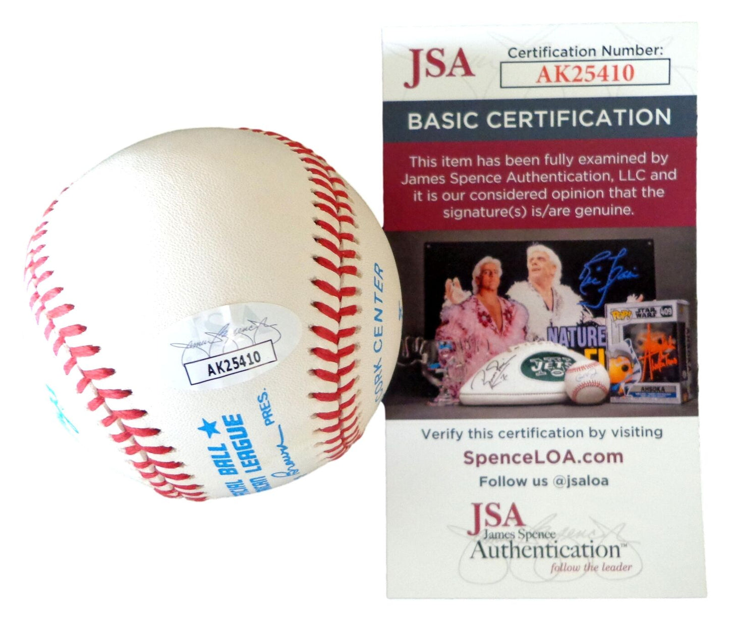 Max Manning Autographed OAL Baseball Negro League Newark Eagles JSA 179802