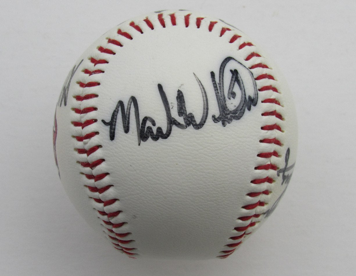 Cleveland Indians Team Autographed by 7 Players Indians Logo Baseball 180628