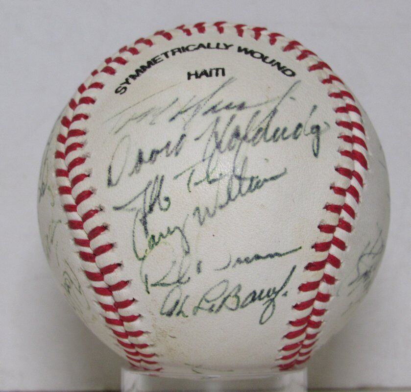 1991 Team Autographed by 23 Players Rawlings OEL Baseball Reading Phillies