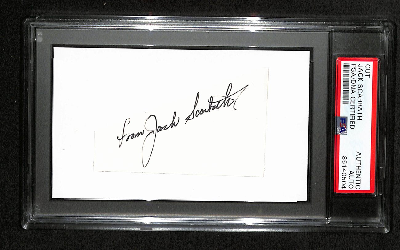 Jack Scarbath Autographed 3x5 Cut Card PSA/DNA 186558
