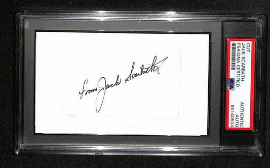 Jack Scarbath Autographed 3x5 Cut Card PSA/DNA 186558
