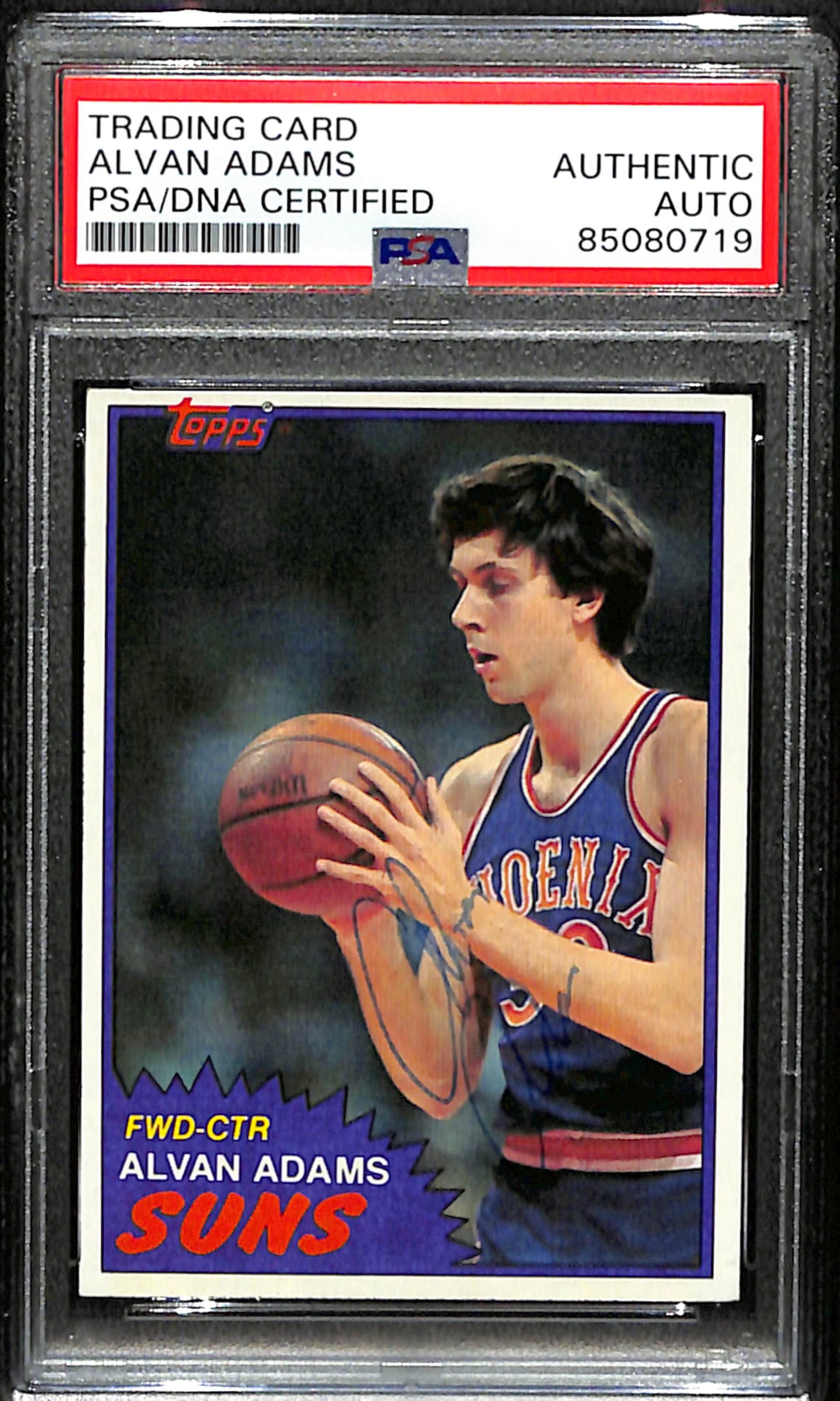 Alvan Adams Signed 1981 Topps Card #79 Phoenix Suns PSA/DNA 185094