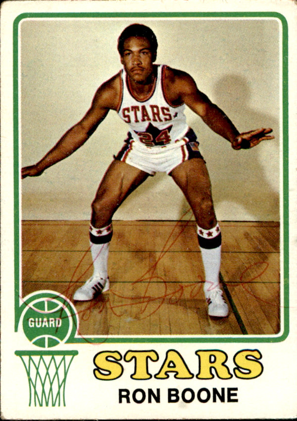 Ron Boone Autographed 1973-74 TOPPS Basketball Card #217 Utah Stars 182922