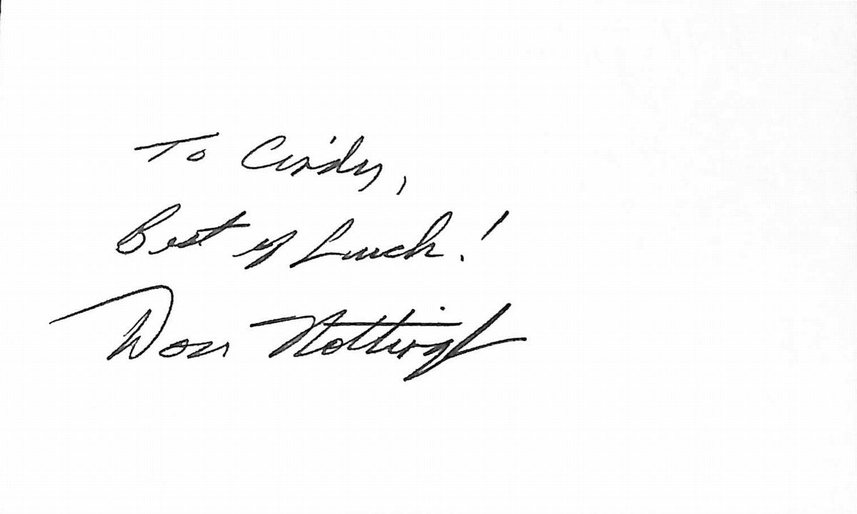 Don Nottingham Miami Dolphins Signed/Auto 3x5 Index Card 189520